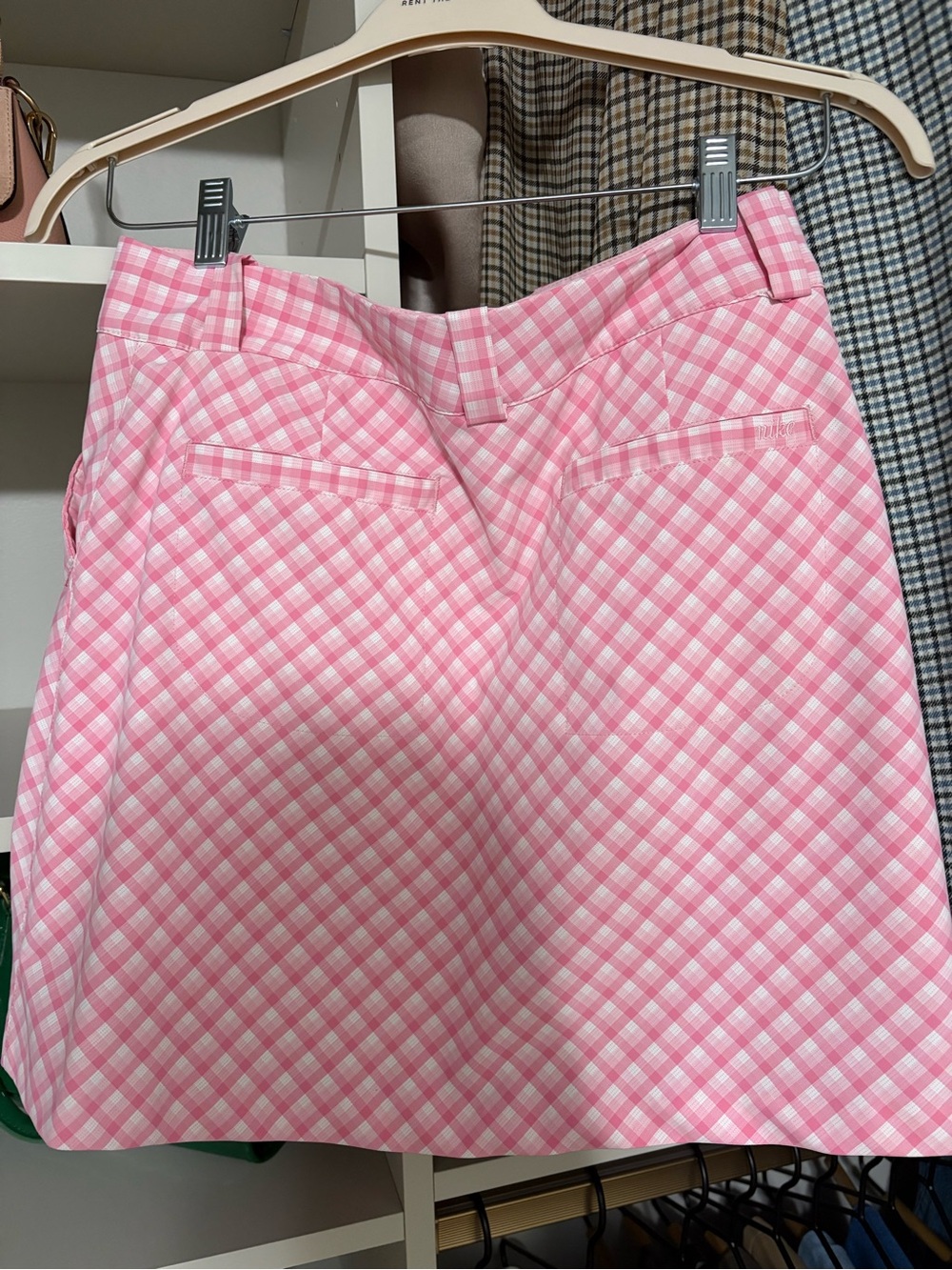 Pink Nike Golf Gingham A-Line Mini Skirt - Picture 6 of 7